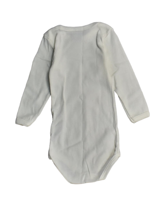 A White Bodysuits from Petit Bateau in size 3-6M for boy. (Back View)