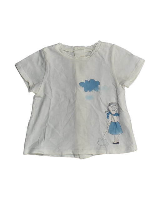 A White Short Sleeve Tops from Chloe in size 3-6M for girl. (Front View)