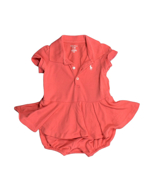 A Orange Short Sleeve Dresses from Ralph Lauren in size 6-12M for girl. (Front View)