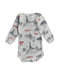 A White Bodysuits from Petit Bateau in size 3-6M for boy. (Back View)