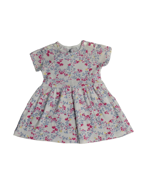 A White Short Sleeve Dresses from Petit Bateau in size 6-12M for girl. (Front View)