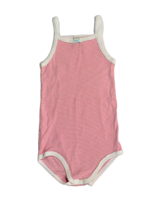 A Pink Bodysuits from Petit Bateau in size 12-18M for girl. (Front View)