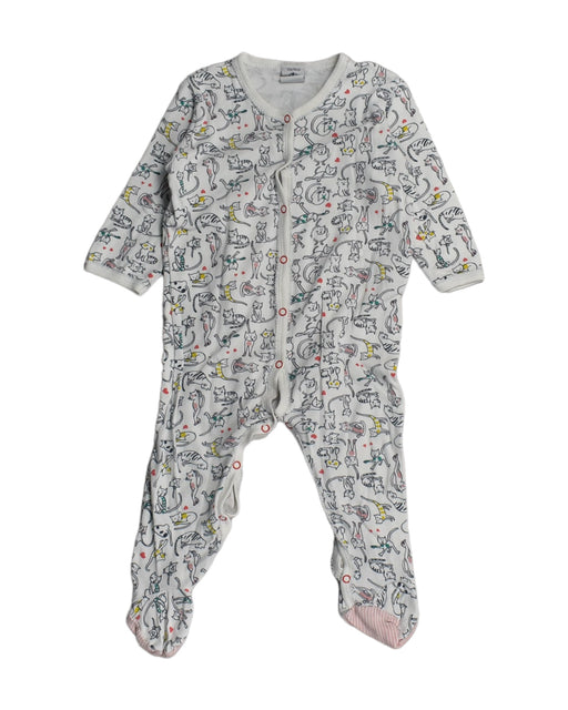 A White Jumpsuits from Petit Bateau in size 6-12M for boy. (Front View)