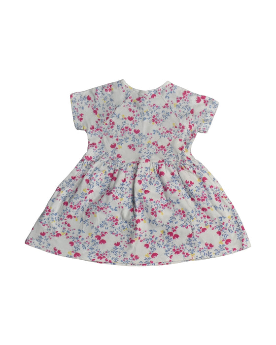 A White Short Sleeve Dresses from Petit Bateau in size 6-12M for girl. (Back View)