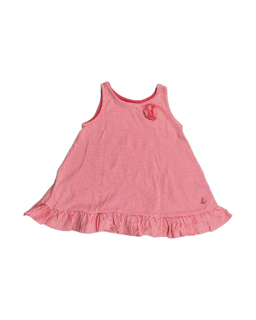 A Pink Sleeveless Dresses from Petit Bateau in size 6-12M for girl. (Front View)