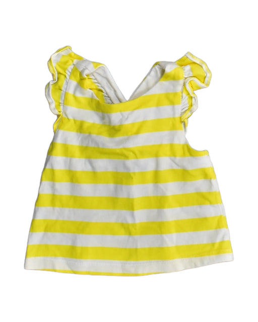 A Yellow Sleeveless Tops from Jacadi in size 12-18M for girl. (Front View)