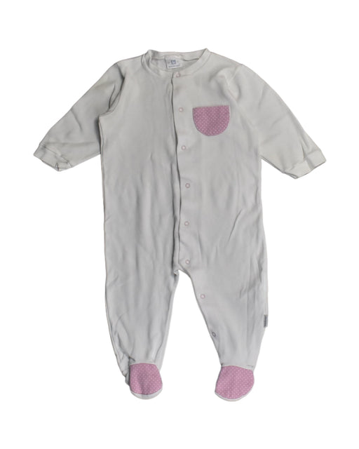 A White Jumpsuits from Cambrass in size 3-6M for girl. (Front View)