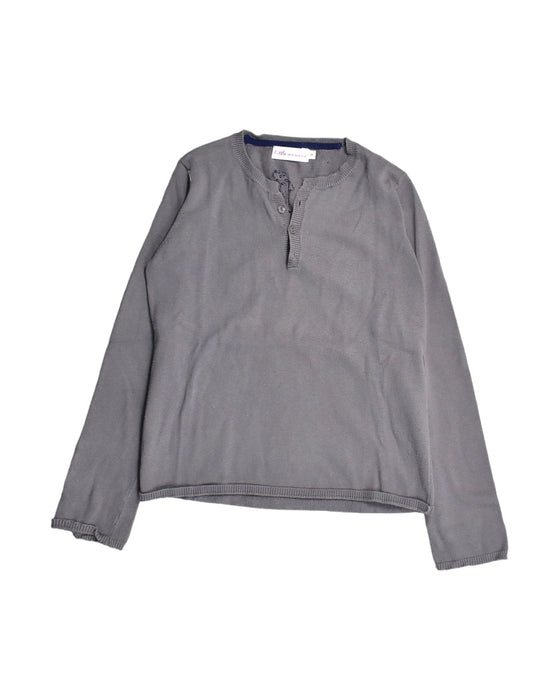 A Grey Long Sleeve Tops from Little Mercerie in size 8Y for boy. (Front View)