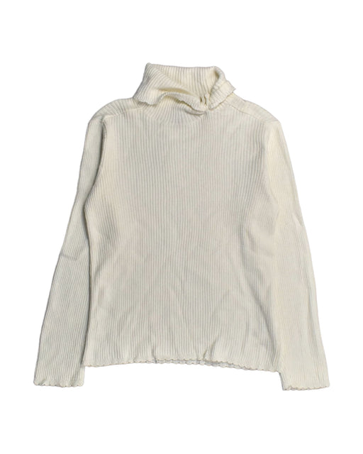A White Knit Sweaters from Cyrillus in size 8Y for girl. (Front View)