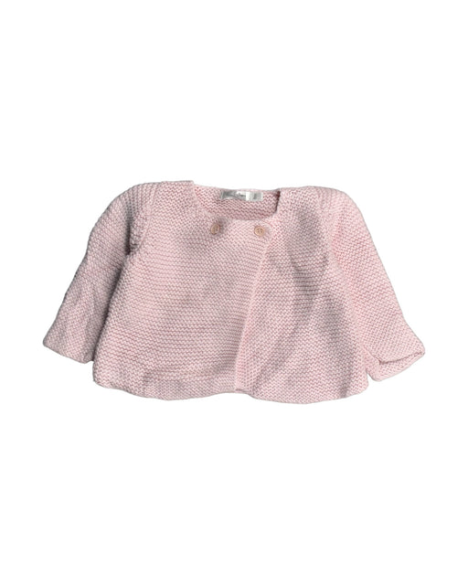 A Pink Cardigans from Bout'Chou in size 3-6M for girl. (Front View)