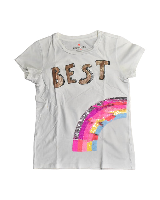 A White T Shirts from Crewcuts in size 12Y for girl. (Front View)