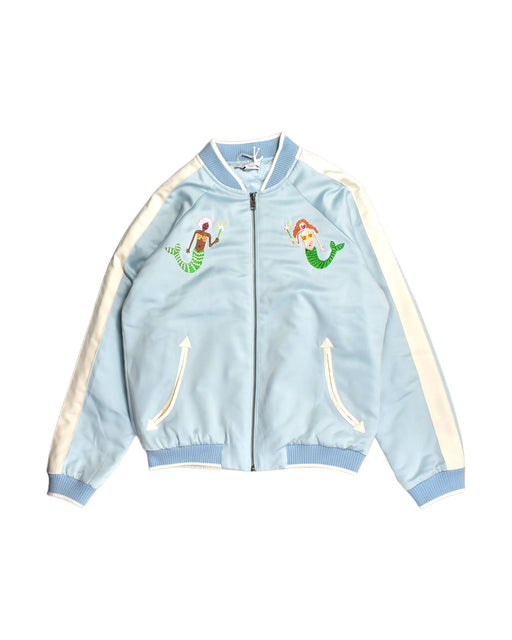 A Blue Lightweight Jackets from Stella McCartney in size 12Y for girl. (Front View)