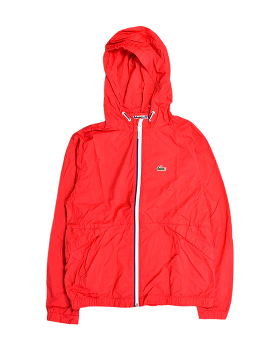 A Red Lightweight Jackets from Lacoste in size 12Y for boy. (Front View)