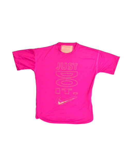 A Pink Short Sleeve Tops from Nike in size S for girl. (Front View)