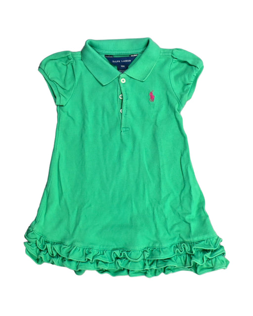 A Green Short Sleeve Dresses from Ralph Lauren in size 12-18M for girl. (Front View)