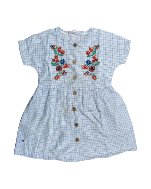 A Blue Short Sleeve Dresses from Chateau de Sable in size 3T for girl. (Front View)