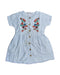 A Blue Short Sleeve Dresses from Chateau de Sable in size 3T for girl. (Front View)