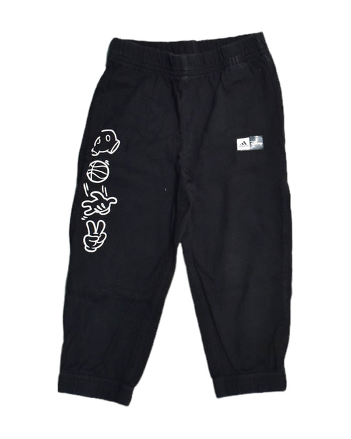 A Black Active Pants from Adidas in size 12-18M for boy. (Front View)