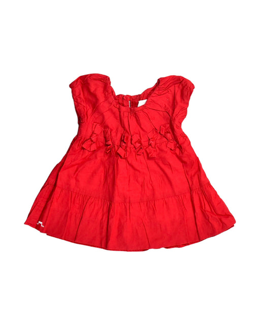 A Red Sleeveless Dresses from Chateau de Sable in size 0-3M for girl. (Front View)