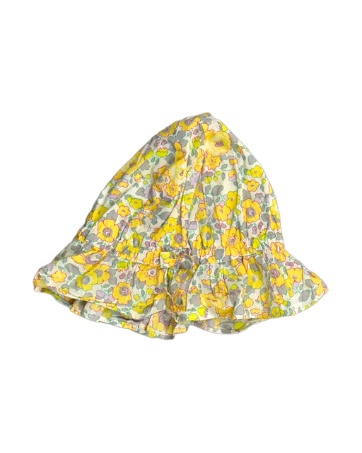 A Yellow Sun Hats from Chateau de Sable in size 12-18M for girl. (Front View)