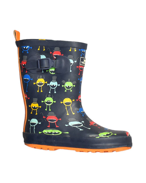 A Black Rain Boots from Trespass in size 5T for girl. (Front View)