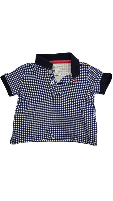 A Blue Short Sleeve Polos from Ralph Lauren in size 0-3M for boy. (Front View)