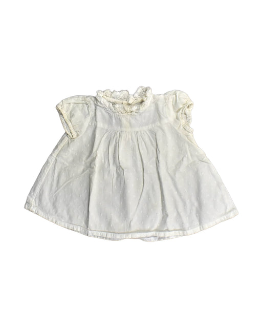 A White Short Sleeve Tops from Bout'Chou in size 6-12M for girl. (Front View)