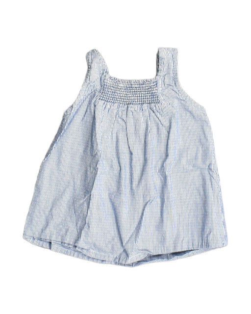 A Blue Sleeveless Tops from Little Mercerie in size 6-12M for girl. (Front View)