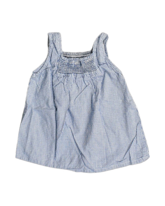 A Blue Sleeveless Tops from Little Mercerie in size 6-12M for girl. (Back View)