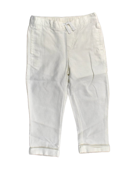 A White Casual Pants from Janie & Jack in size 3T for girl. (Front View)