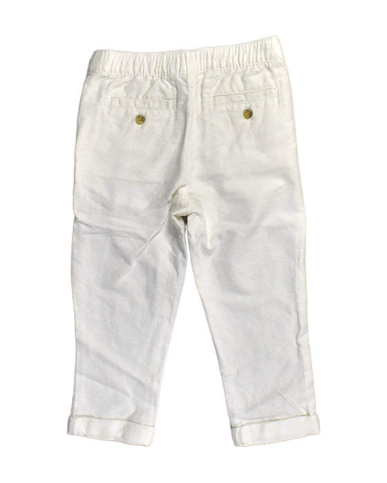 A White Casual Pants from Janie & Jack in size 3T for girl. (Back View)