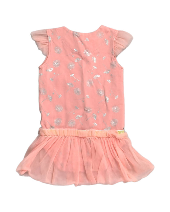 A Pink Sleeveless Dresses from Le Petit Society in size 12-18M for girl. (Back View)