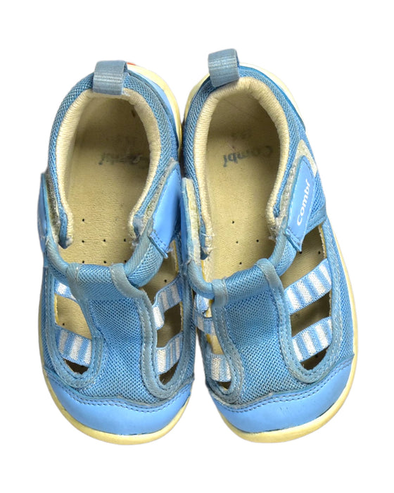 A Blue Sandals from Combi in size 3T for boy. (Back View)