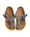 A Grey Slippers from Birkenstock in size 6T for boy. (Back View)