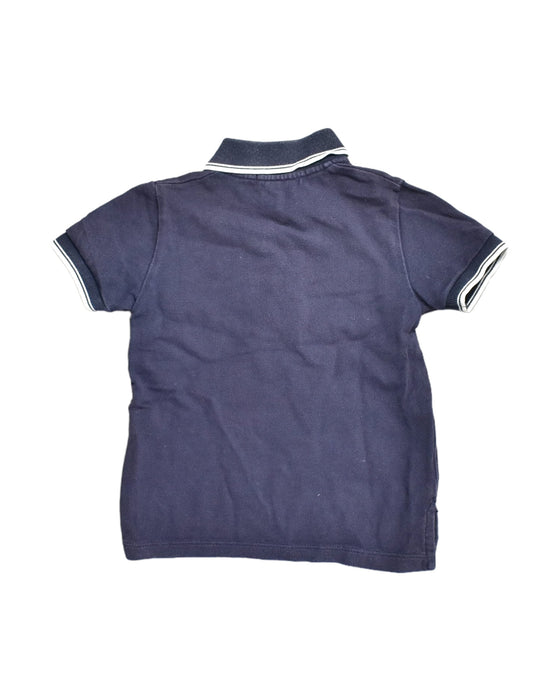 A Blue Short Sleeve Polos from Petit Bateau in size 4T for boy. (Back View)