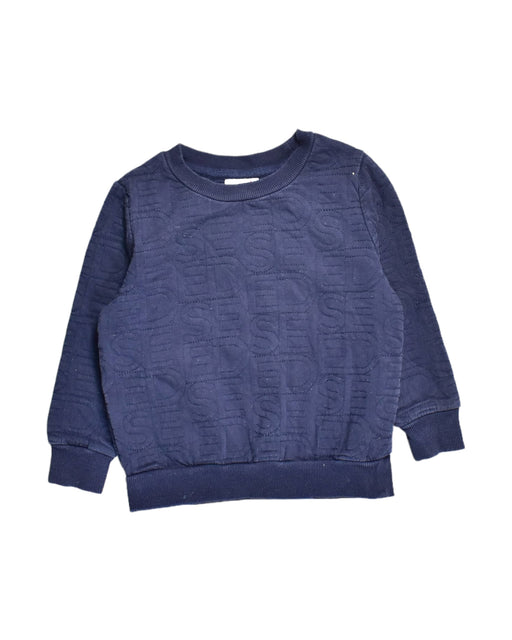 A Blue Sweatshirts from Seed in size 3T for boy. (Front View)