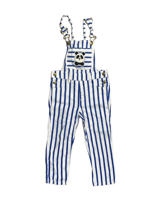 A White Long Overalls from Mini Rodini in size 3T for boy. (Front View)