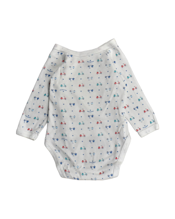 A White Bodysuits from Petit Bateau in size 0-3M for neutral. (Back View)