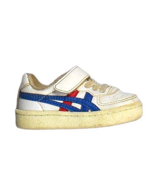 A White Sneakers from Onitsuka Tiger in size 12-18M for boy. (Front View)