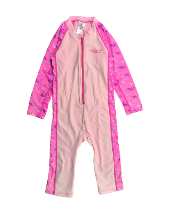 A Pink Swimsuits from Aquasport in size 4T for girl. (Front View)