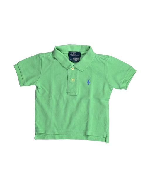 A Green Short Sleeve Polos from Polo Ralph Lauren in size 6-12M for boy. (Front View)