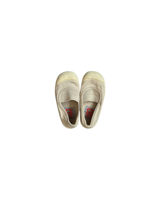 A Beige Slip Ons from Bensimon in size 18-24M for neutral. (Front View)