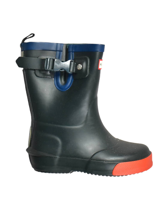 A Black Rain Boots from Hunter in size 3T for neutral. (Front View)