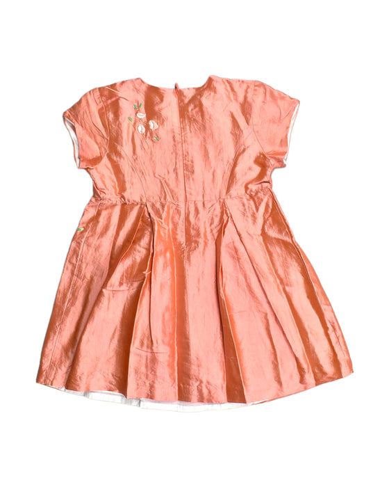 A Orange Short Sleeve Dresses from Marie Chantal in size 4T for girl. (Back View)