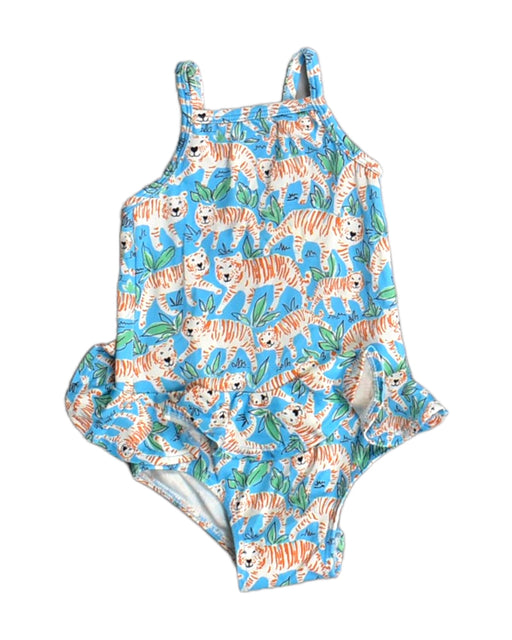 A Blue Swimsuits from Trotters in size 3-6M for girl. (Front View)