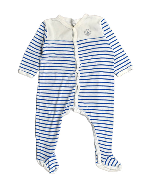 A Blue Jumpsuits from Petit Bateau in size 6-12M for boy. (Front View)