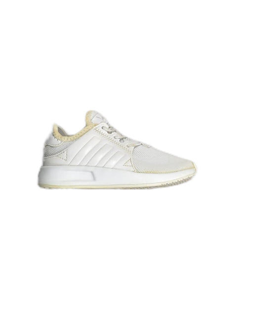 A White Sneakers from Adidas in size 3T for boy. (Front View)