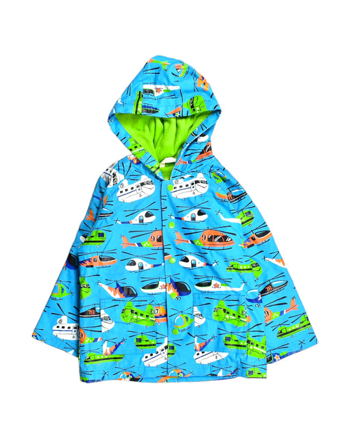 A Blue Rain Jackets from Hatley in size 5T for boy. (Front View)