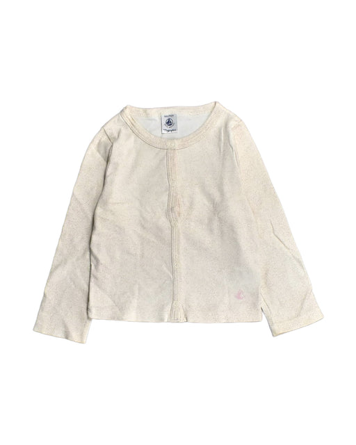 A White Long Sleeve Tops from Petit Bateau in size 3T for girl. (Front View)