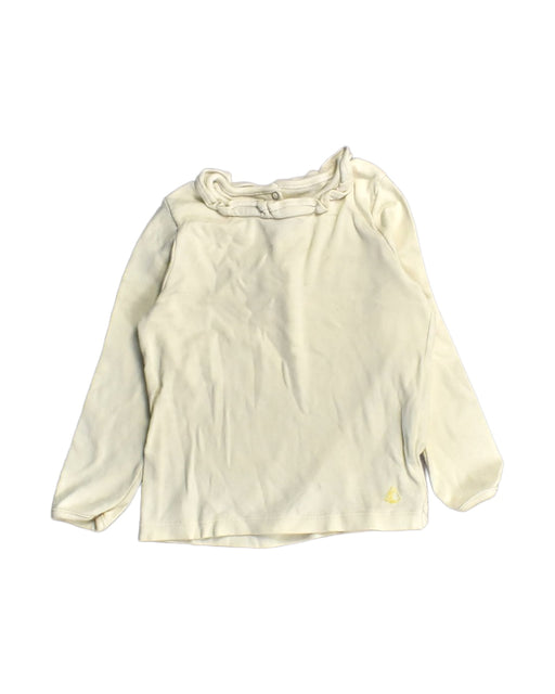 A White Long Sleeve Tops from Petit Bateau in size 18-24M for girl. (Front View)